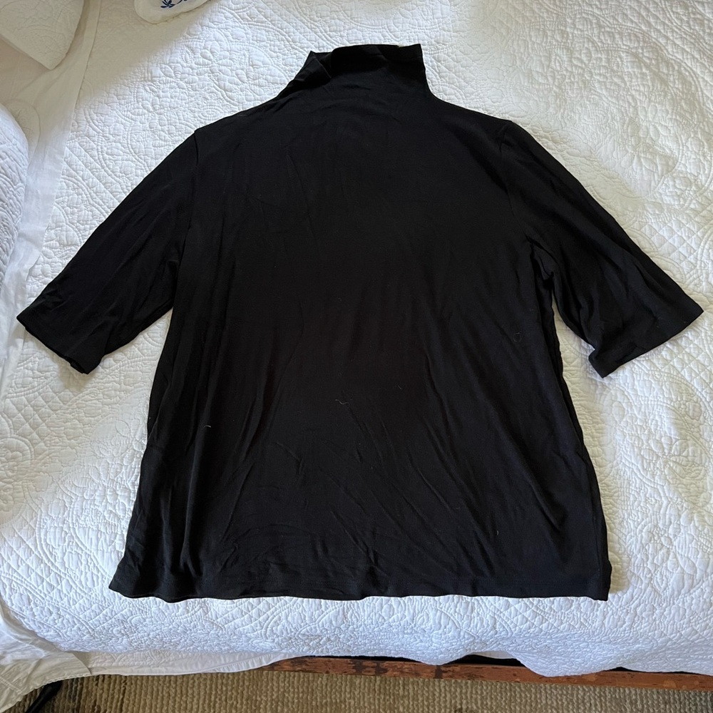 Vince Black Mock Neck Top